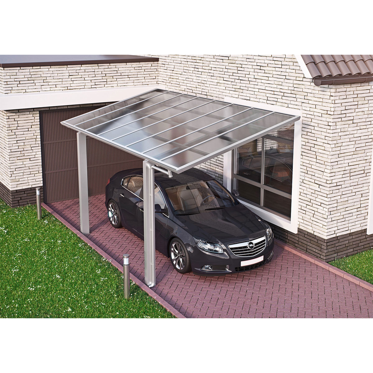 Ximax Carport Alu Linea 60 Edelstahl-Look Bild 3