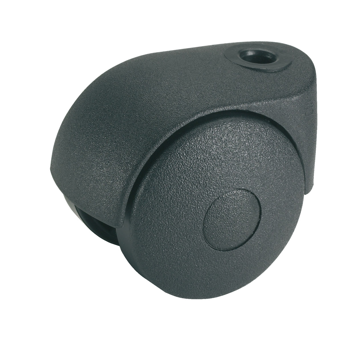 Dörner + Helmer Doppelrolle für normale Böden mit Rückenloch 8 mm schwarz