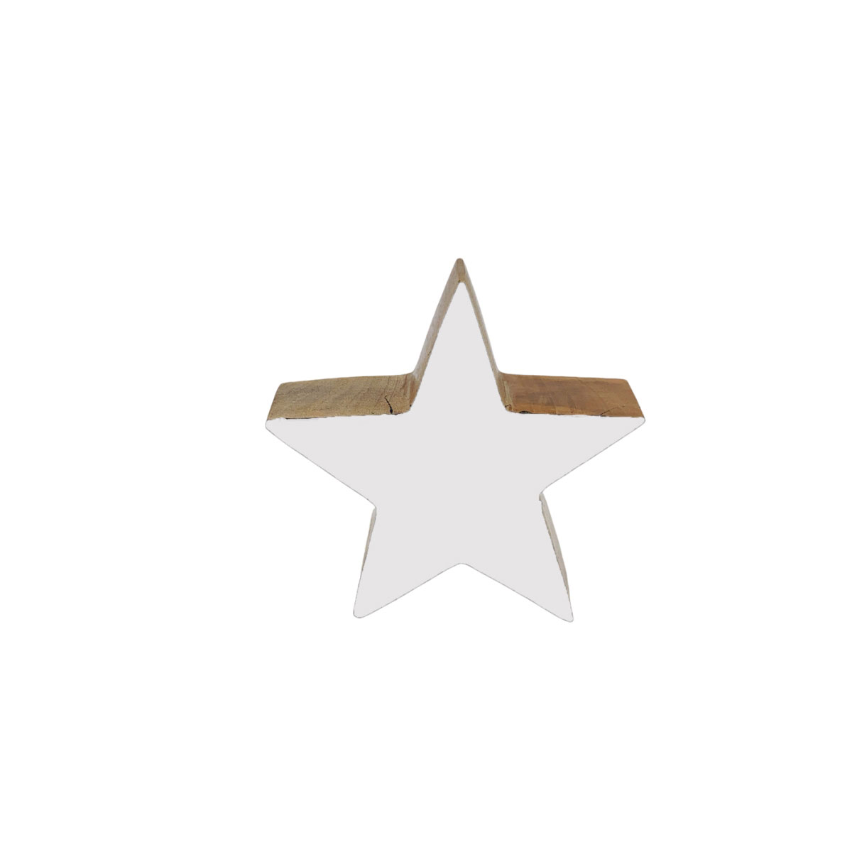 Stern Lack 15 x 3,5 x 15 cm weiß