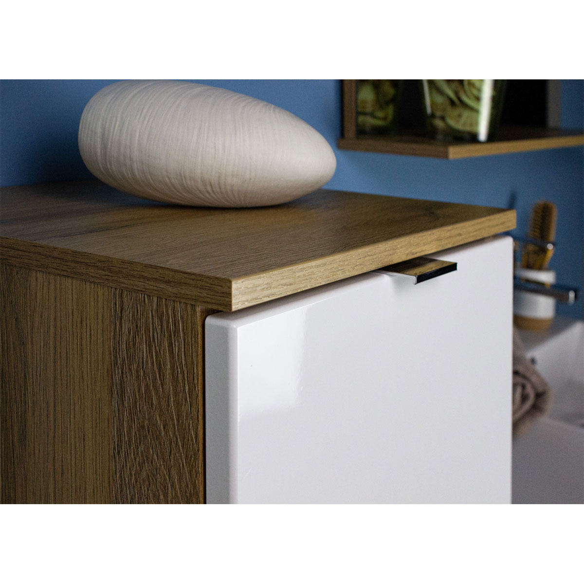 Schrank Maureen 1 Schubkasten 34 x 120 x 34 cm Grandson-Eiche-Nachbildung/weiß Bild 3