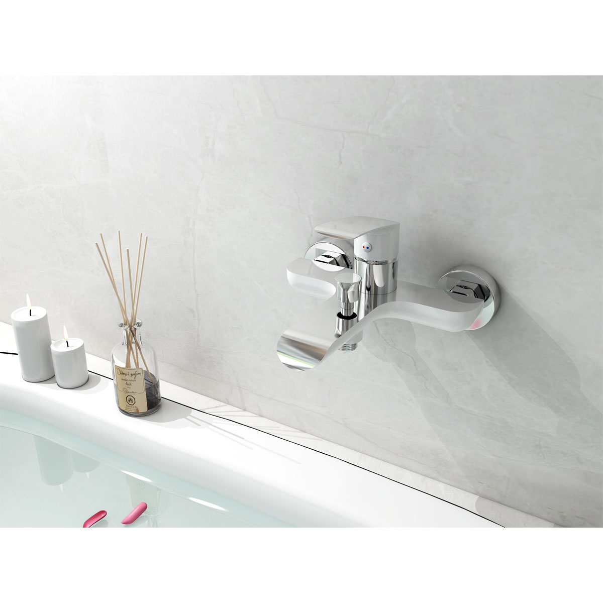 Valblue Wannenfüllarmatur Nantes weiß Bild 2