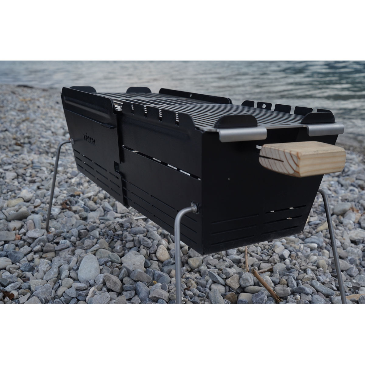 Knister Holzkohlegrill Original Grillfläche 20 x 28-49 cm auseinanderziehbar Bild 6