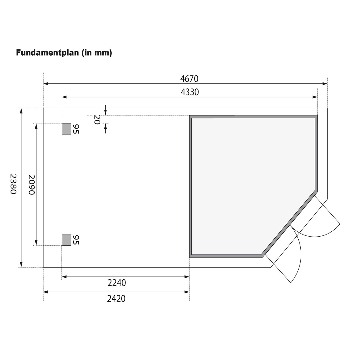 Karibu  Gartenhaus Goldendorf 3 terragrau mit Anbaudach und Rückwand Bild 8