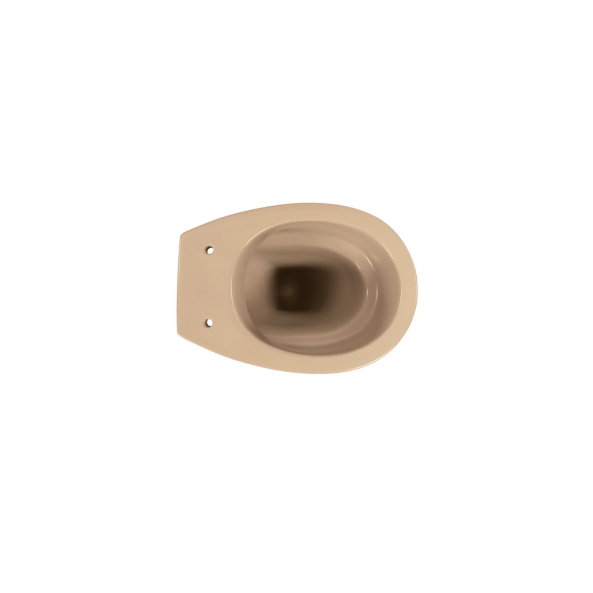 sanicomfort Stand-WC Beige Matt – Spülrandlos, Tiefspüler, waagerechter Abgang, ohne WC-Sitz