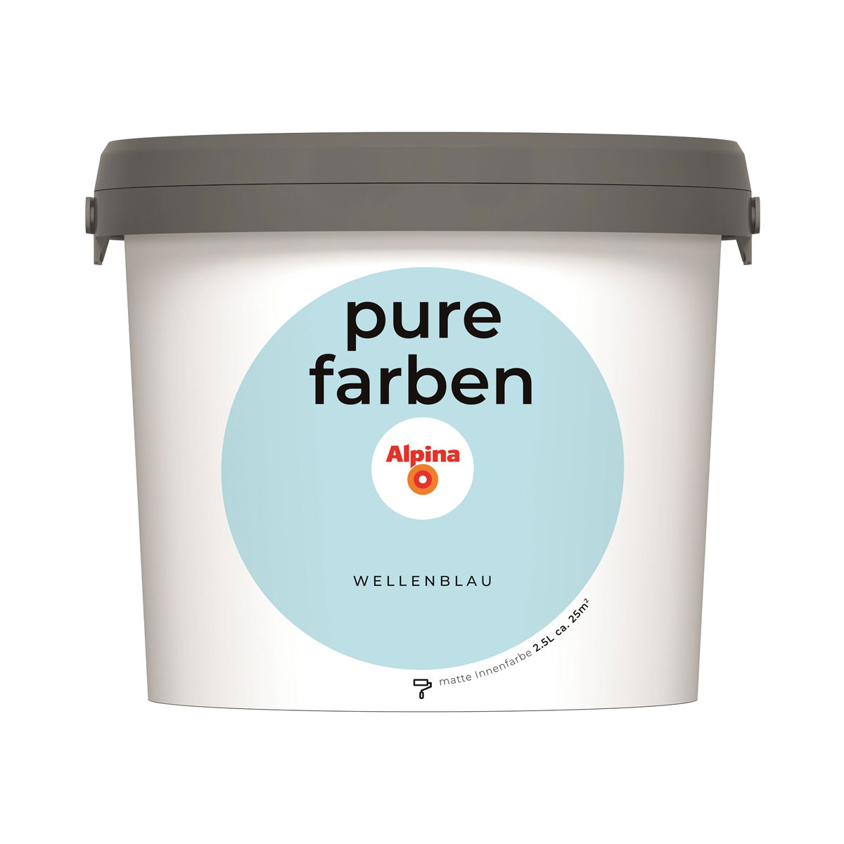 Alpina Innenfarbe pure farben 2,5 L Wellenblau matt