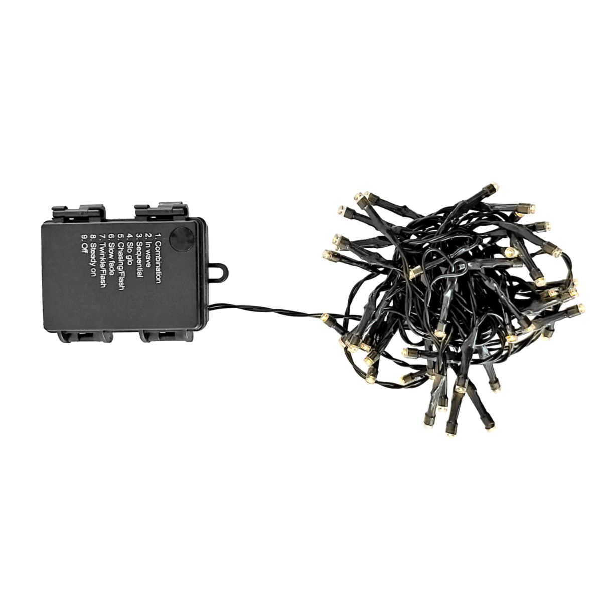 Batterielichterkette mit 48 warmweißen LED IP44 8 Leuchtfunktionen und Timer Bild 2