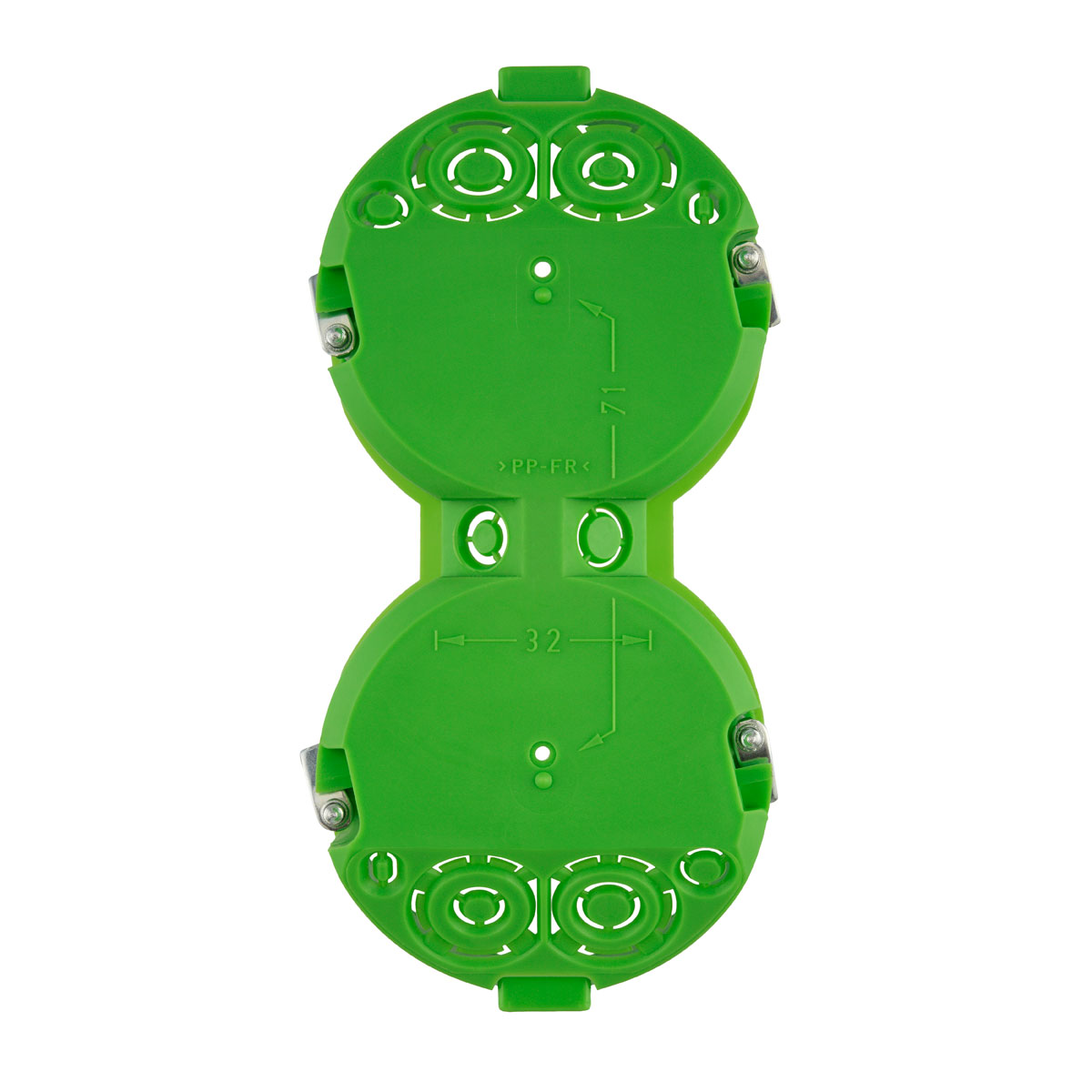 REV Ritter Hohlwanddose 2-fach grün 50 mm