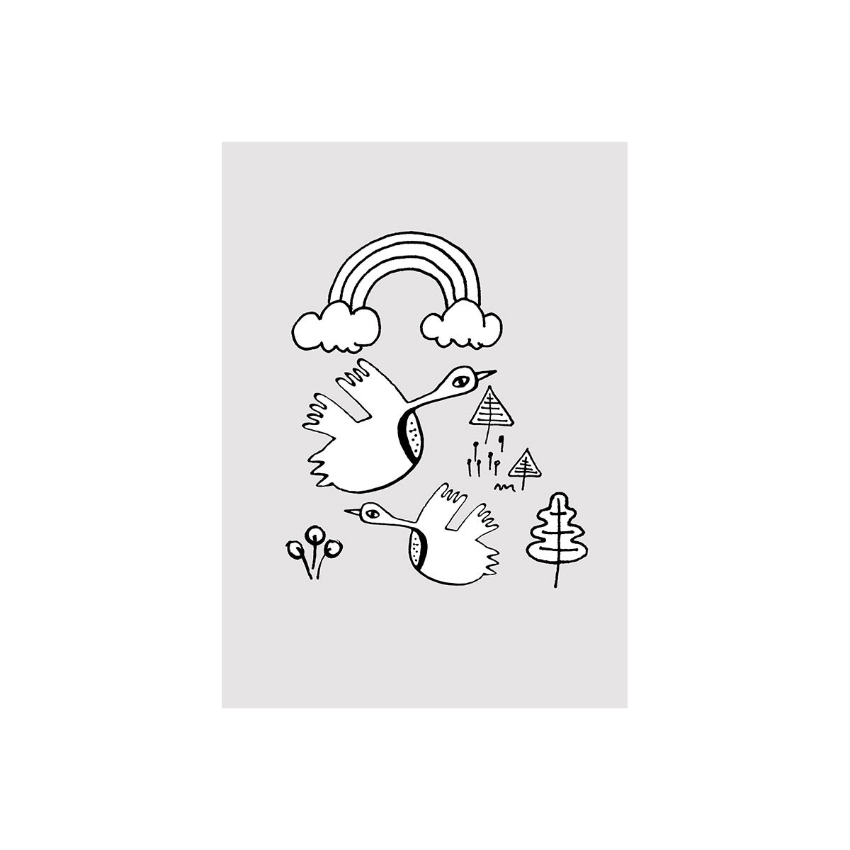 Komar  Wandbild Scribble Birdy 50x70 cm Bild 2