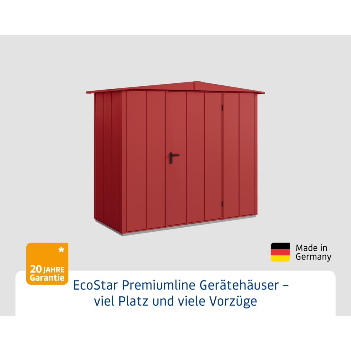 EcoStar  Gerätehaus Elegant-STyp 1RAL3004 1 flg Bild 2