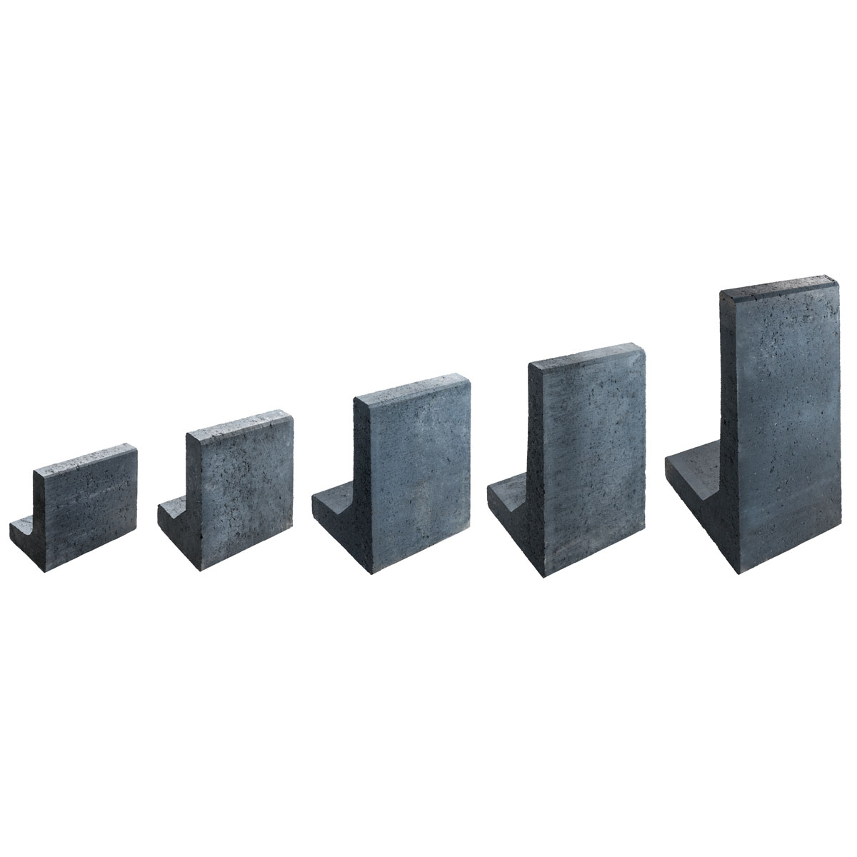 Lusit  L-Stein 80 x 45 x 40 x 8 cm Anthrazit mit