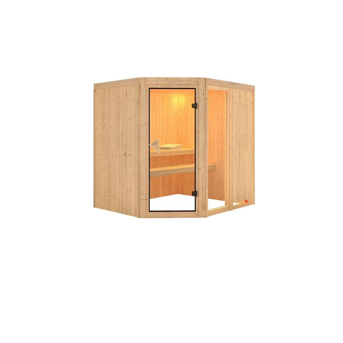 Karibu Systemsauna Fiona 2 68 mm ohne Ofen ohne Dachkranz Bild 2