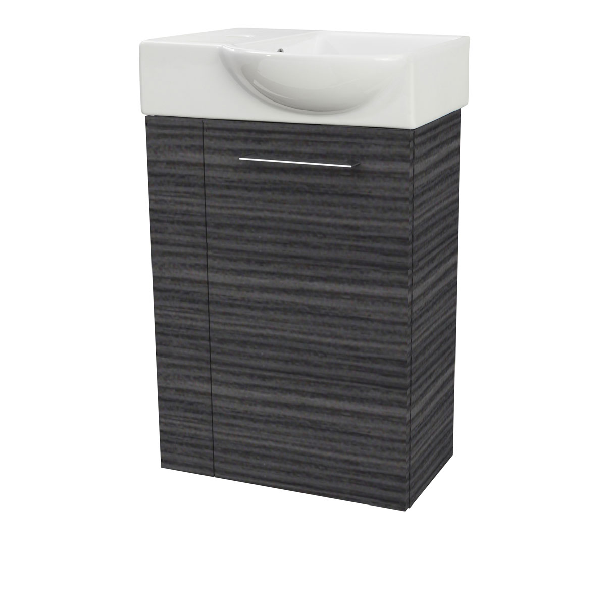 Fackelmann  Gäste-WC Waschtischunterschrank rechts SBC 440 x 600 x 243 mm DarkOak Bild 2