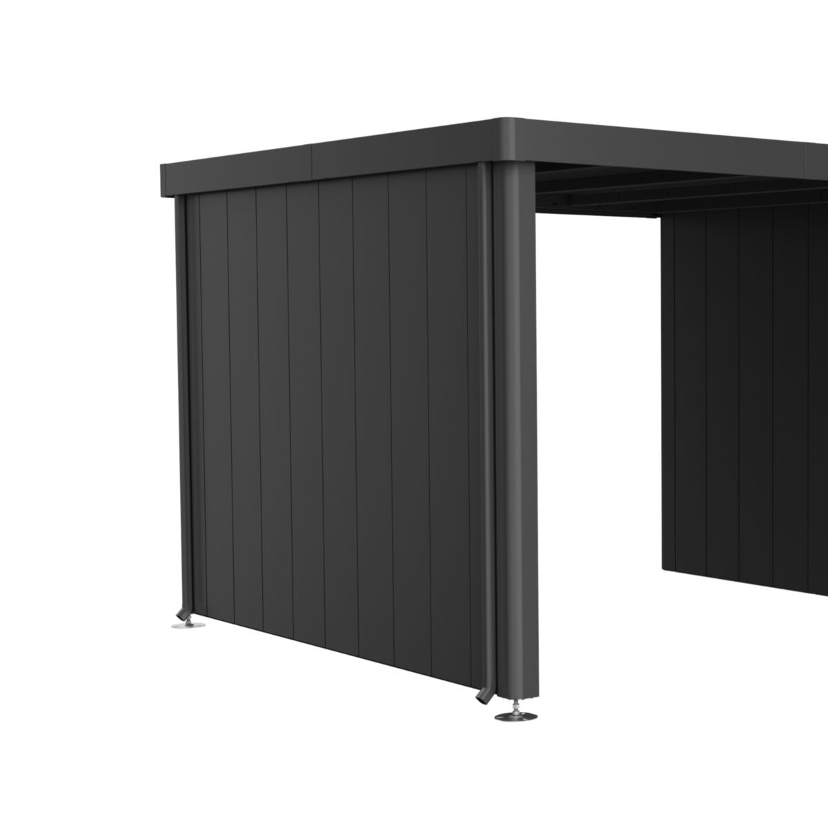 Biohort Seitenwand für Seitendach zu Gerätehaus Neo Gr. 3A/3B/3C/3D dujkelgrau-metallic