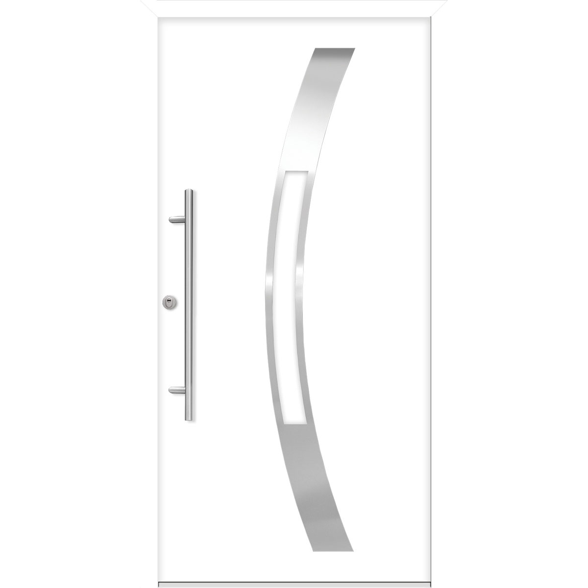 SplenDoor  Premium-Haustür Passivedoor Goeteborg RC2 energiesparend einbruchsicher weiss 100 x 210 cm links