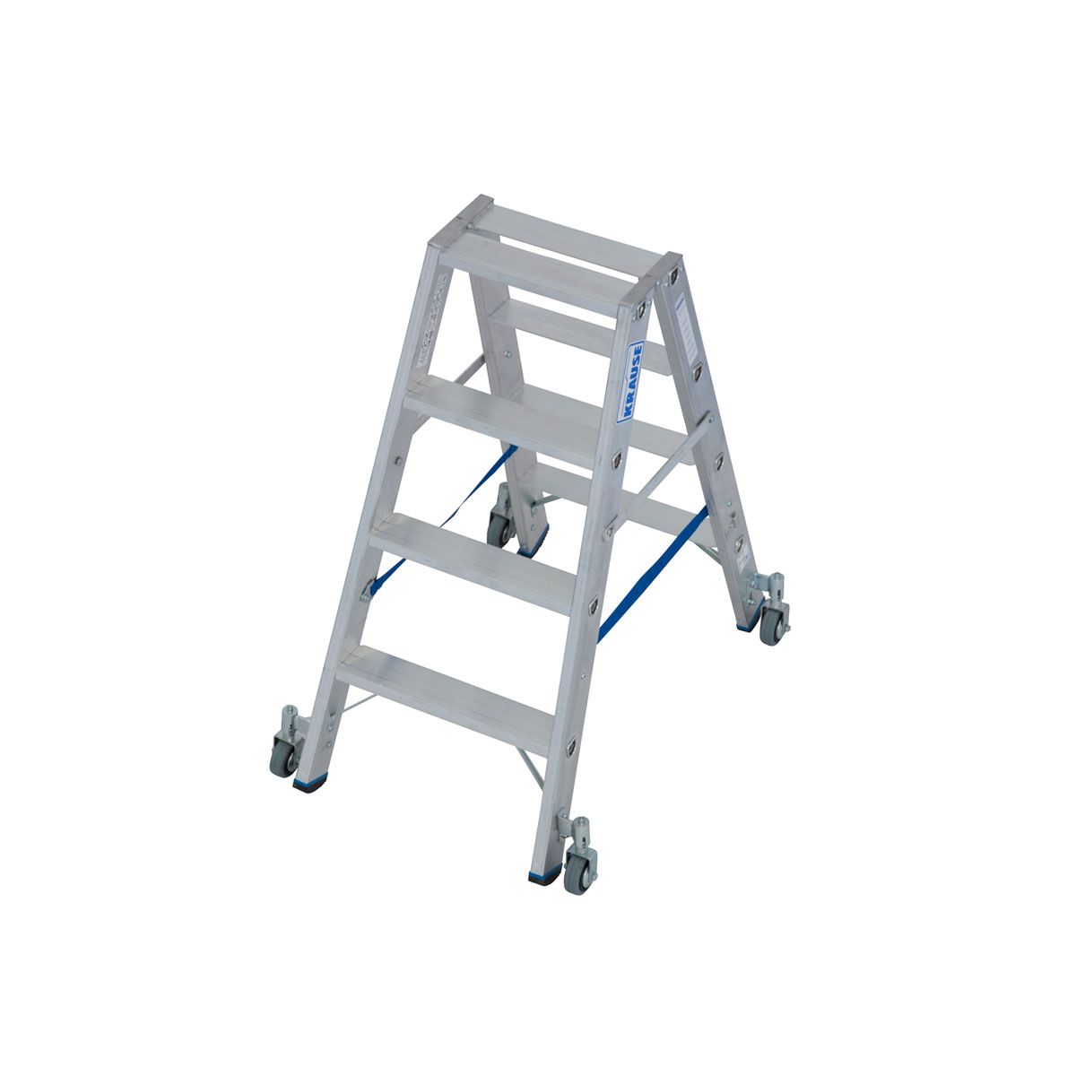 Krause STABILO STUFEN-DOPPELLEITER FAHRBAR 2 x 4 STUFEN Bild 9