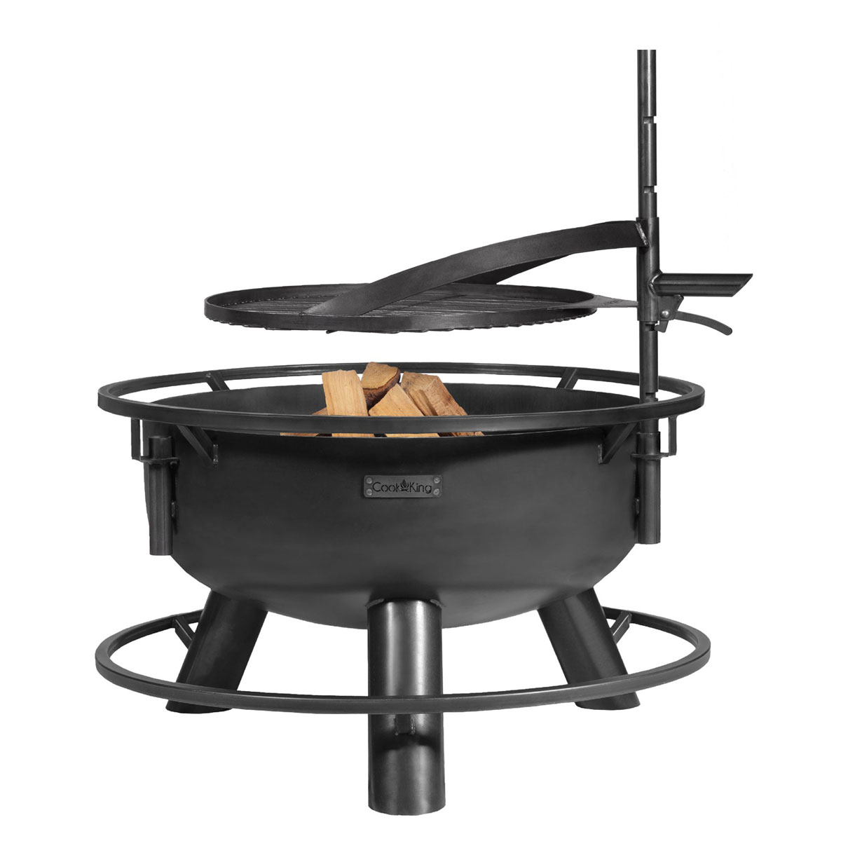 CookKing Feuerschale Bandito 80 inkl. Zubehör 94x110cm Schwarz