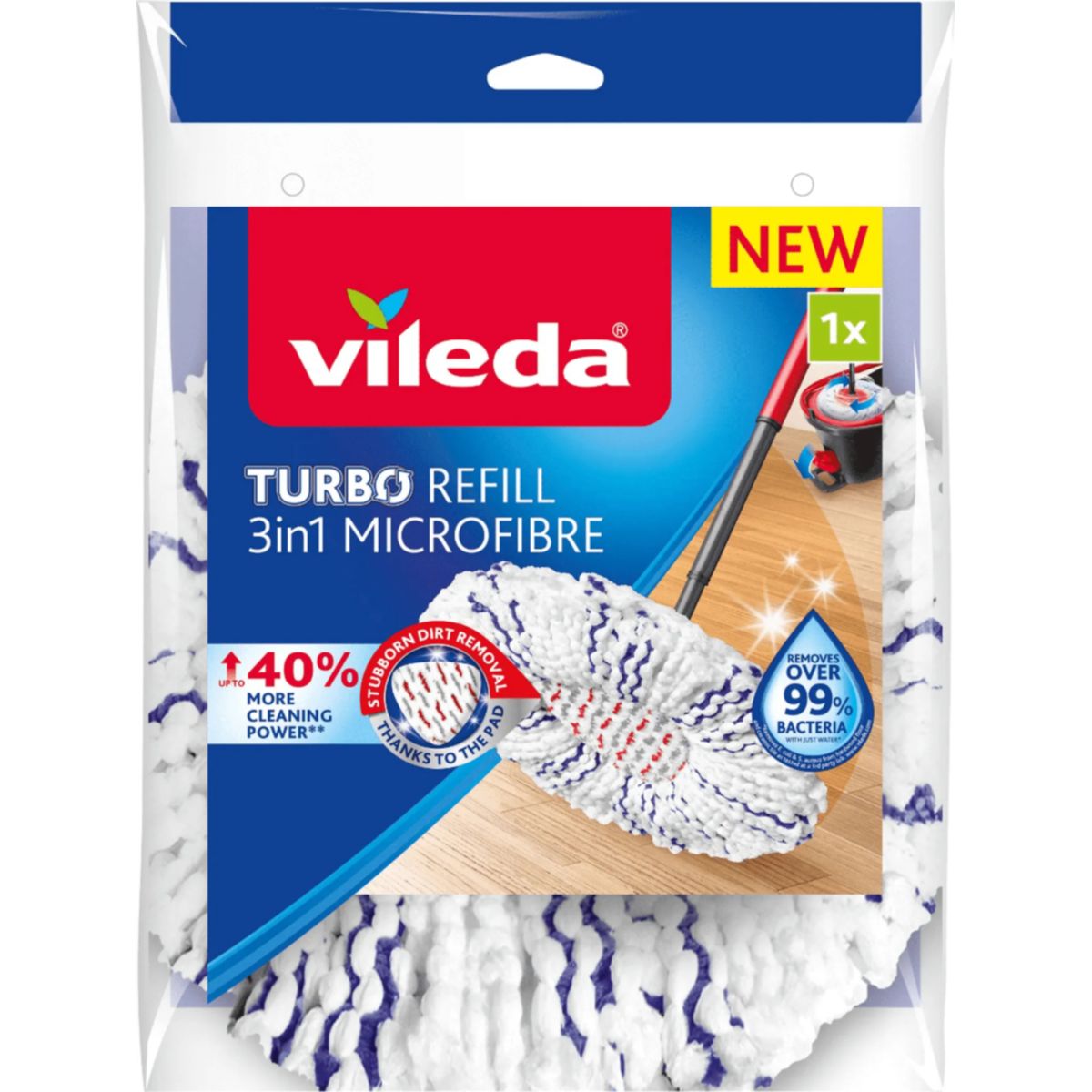 Vileda Turbo Refill Microfibre 3in1 Ersatzkopf