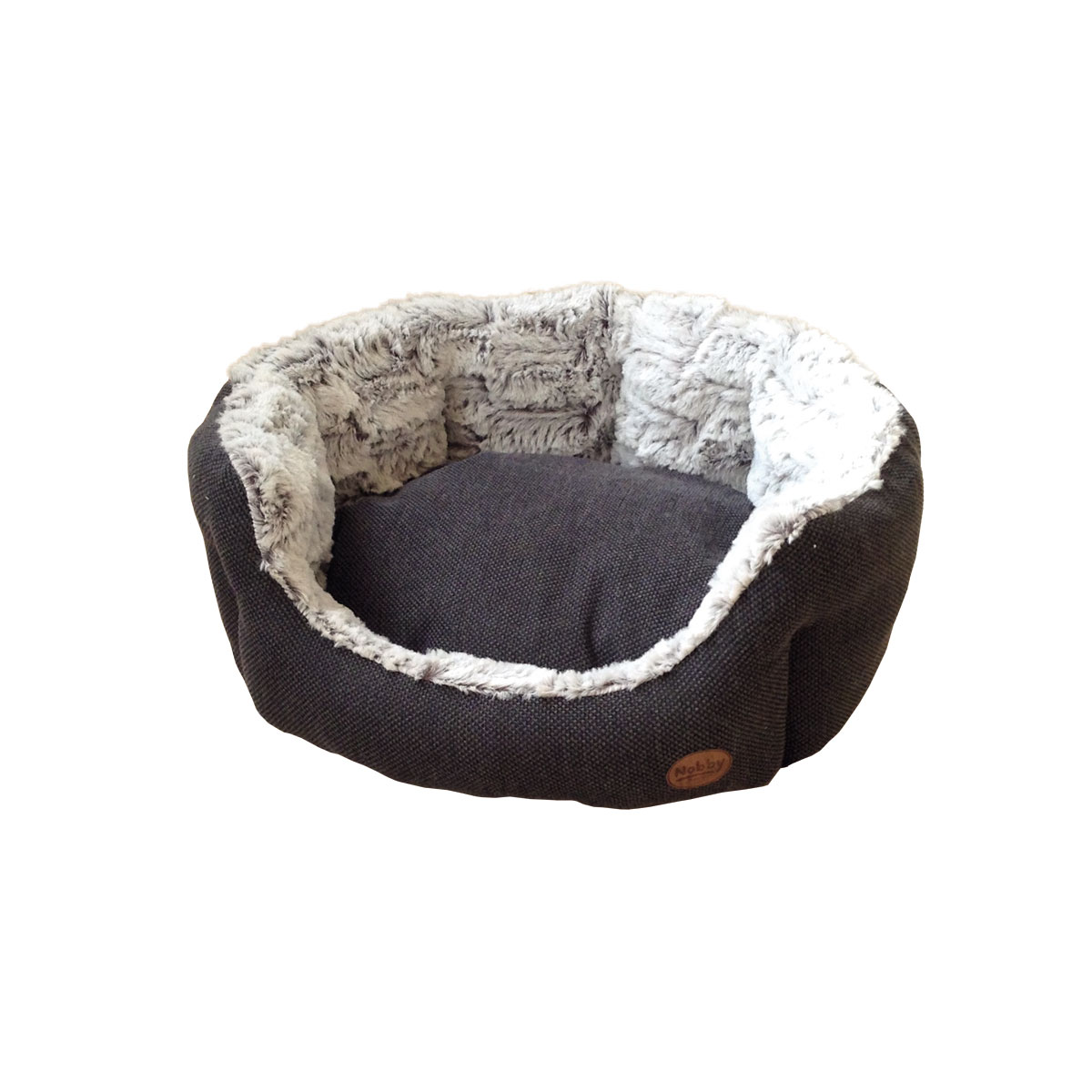 Nobby Komfort-Bett Cacho oval 55 x 50 x 21 cm dunkelgrau Bild 3