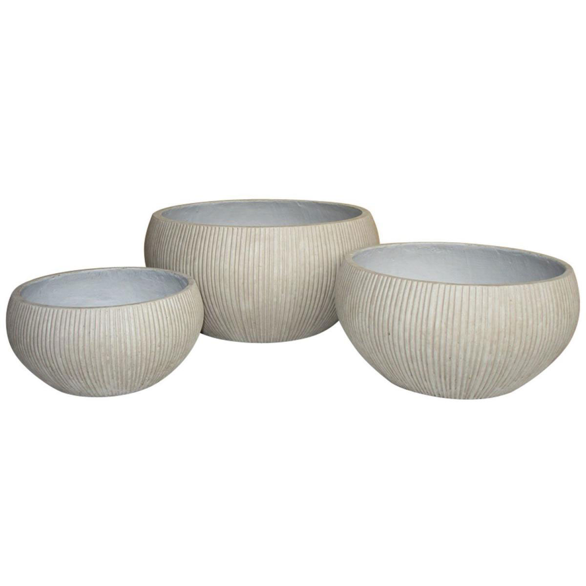 Haveson Schale Stripes Fincostone sand 50 x 50 x 24 cm