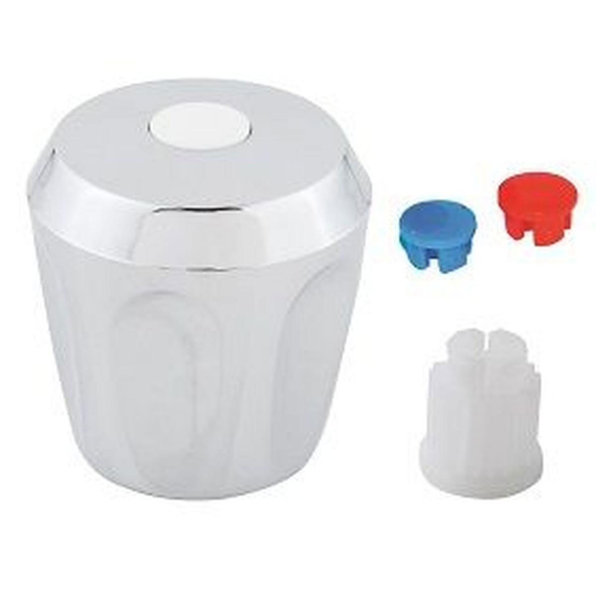 Kirchhoff Haubengriff mit Rastbuchse Markierung blau/rot/weiß verchromt