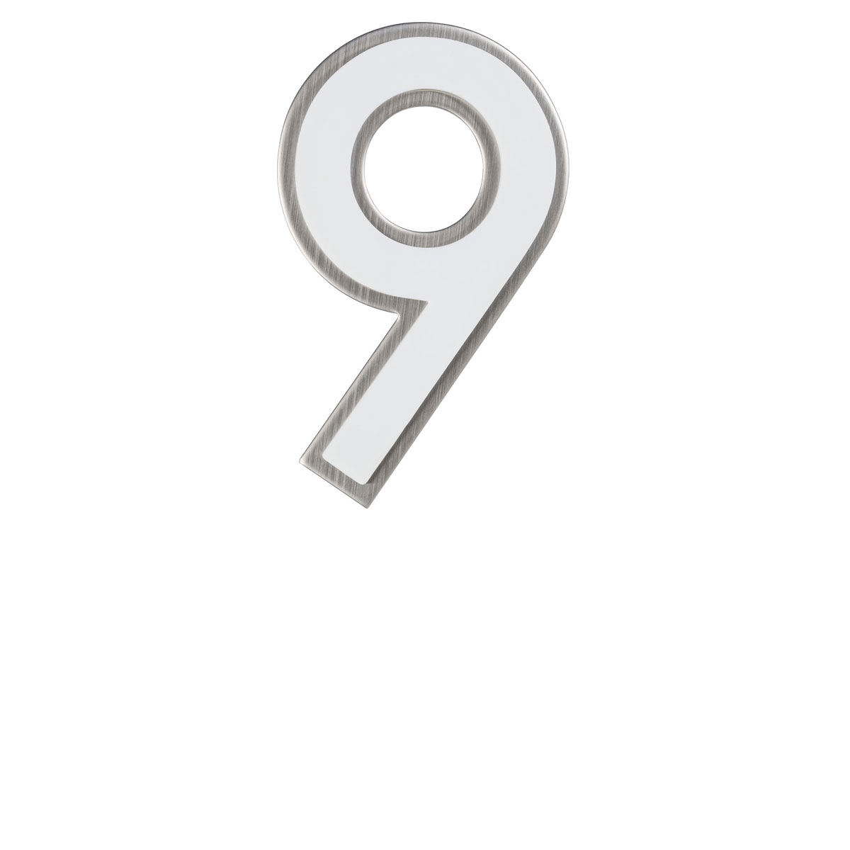 Alpertec Hausnummer 9 nachtleuchtend Edelstahl satiniert Bild 1