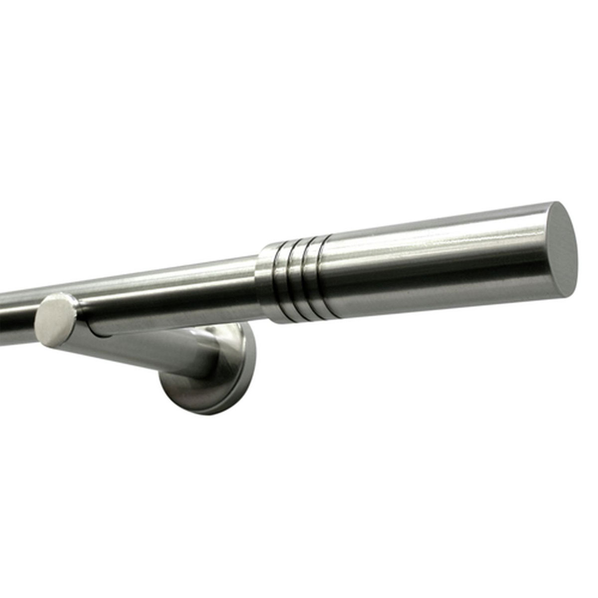 Gardinia Gardinenstange Sigma Durchmesser 16 mm 120 cm Edelstahl-optik gebürstet