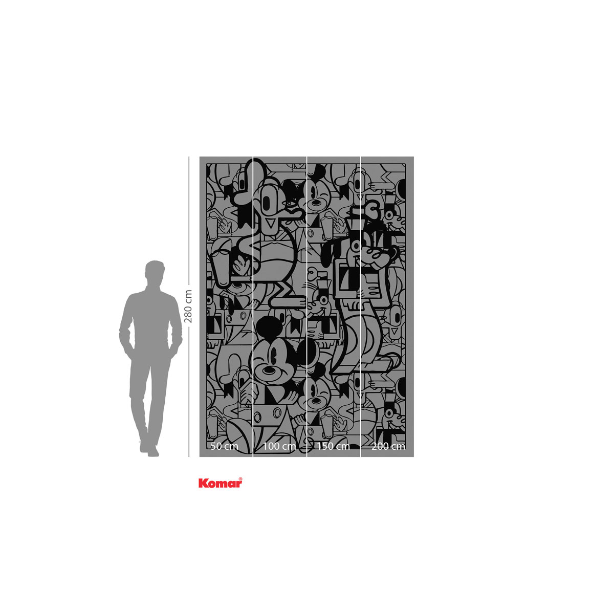 Komar  Vlies Fototapete Mickey Constructive 200x280 cm Bild 3