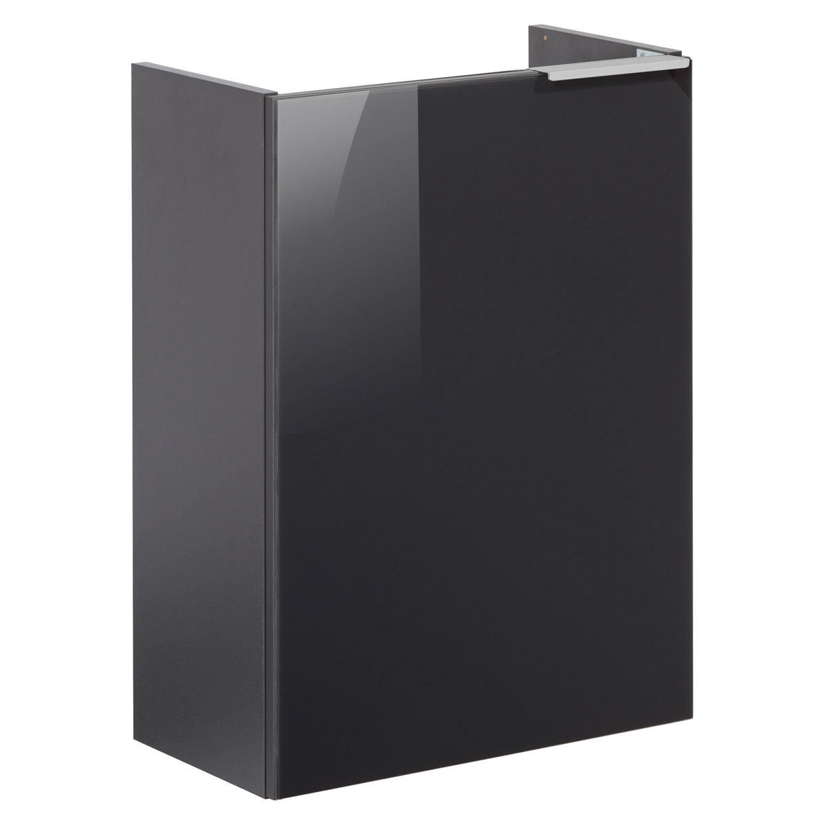 Fackelmann  Gäste-WC Waschtischunterschrank links SBC 440 x 600 x 243 mm anthrazit/lackiertes Glas Anthrazit