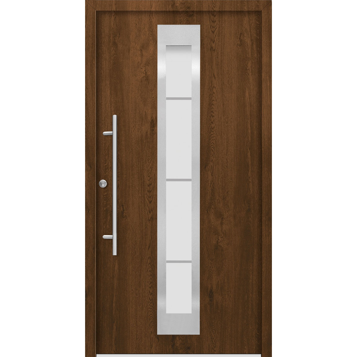 SplenDoor  Premium-Haustür Passivedoor Malmo energiesparend nussbaum 100 x 200 cm links