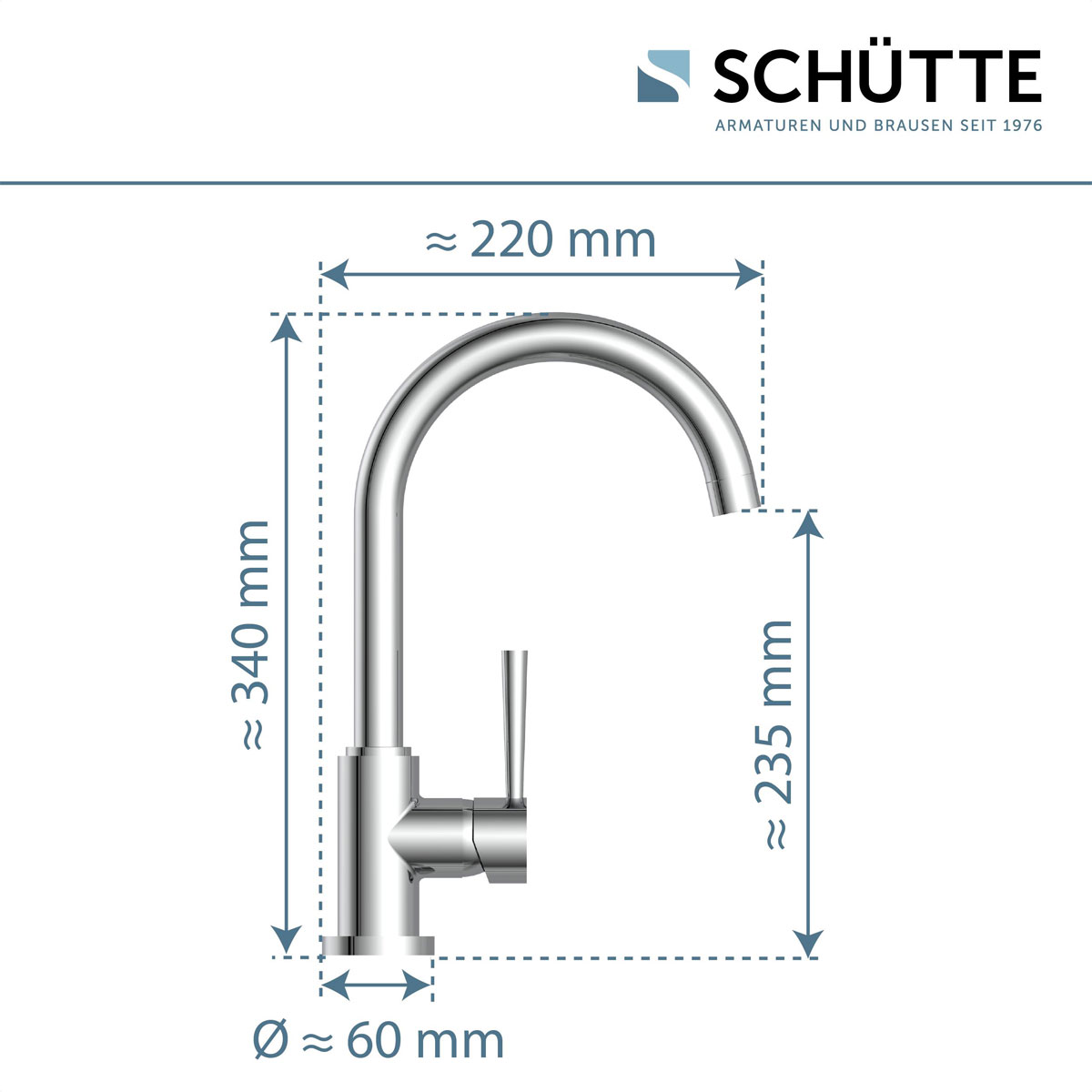 Schütte Küchenarmatur Cornwall Spültischarmatur chrom Bild 4