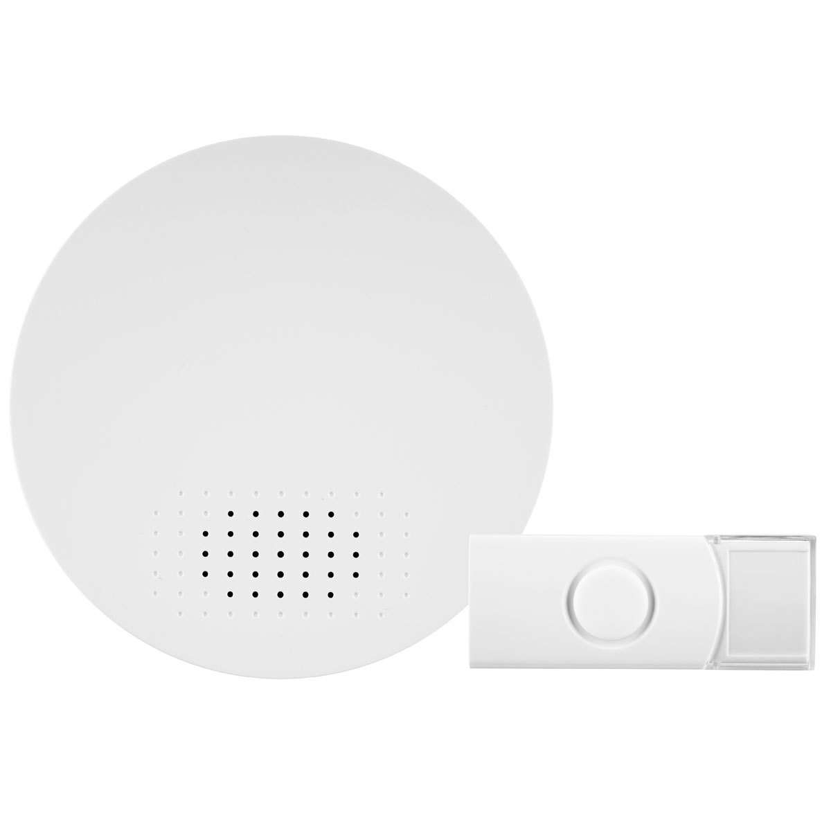 REV Ritter  Funk-Gong mit Taster runde Bauform 36 Melodien 100m weiß