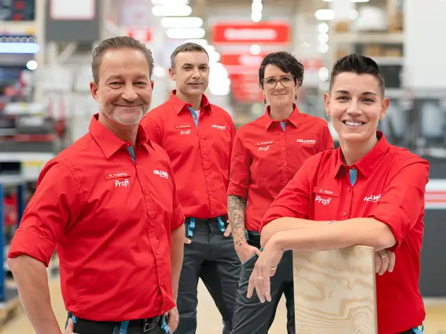 Hellweg Profis bei der Arbeit