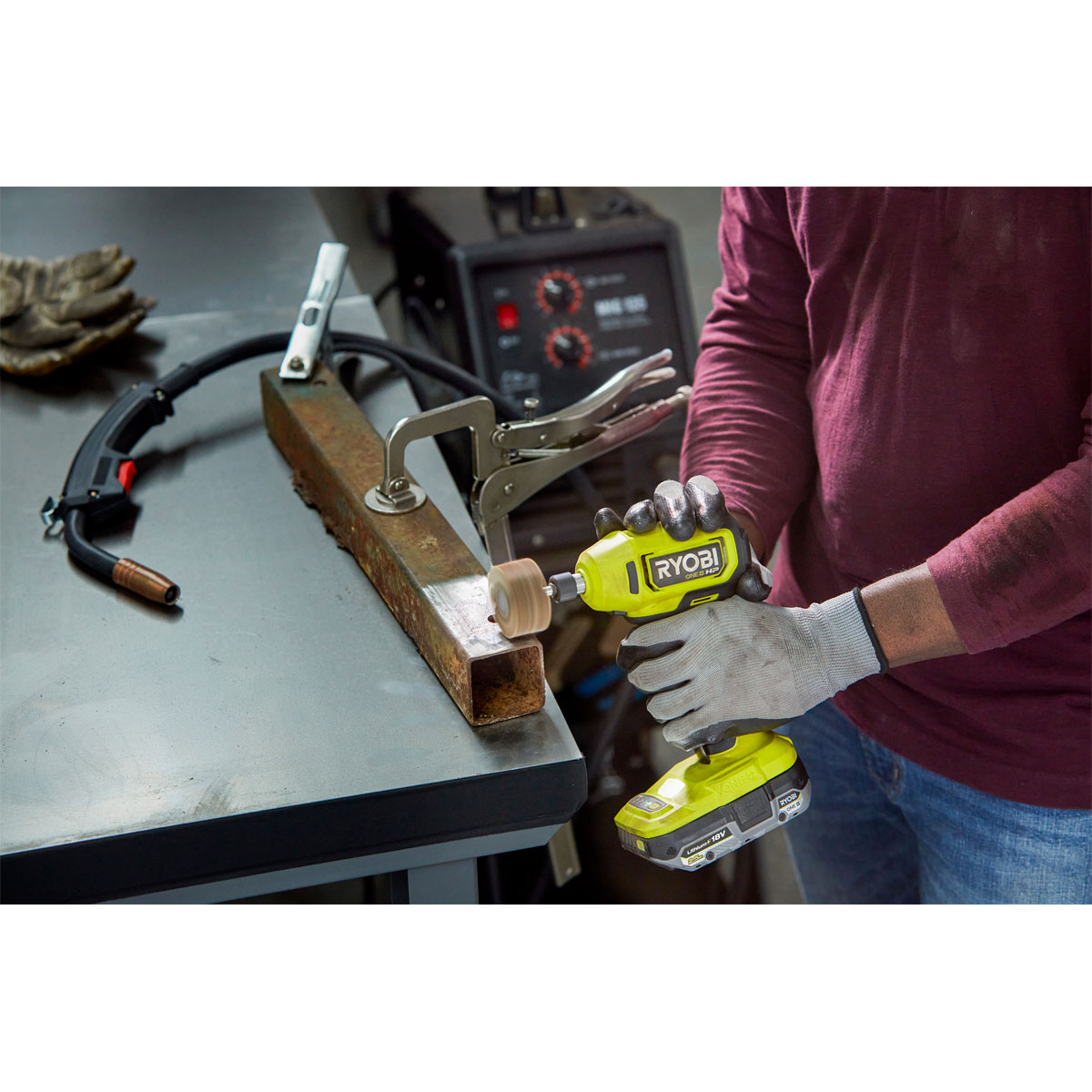 Ryobi  18V Akku-Geradschleifer RDG18C-0 solo Bild 6