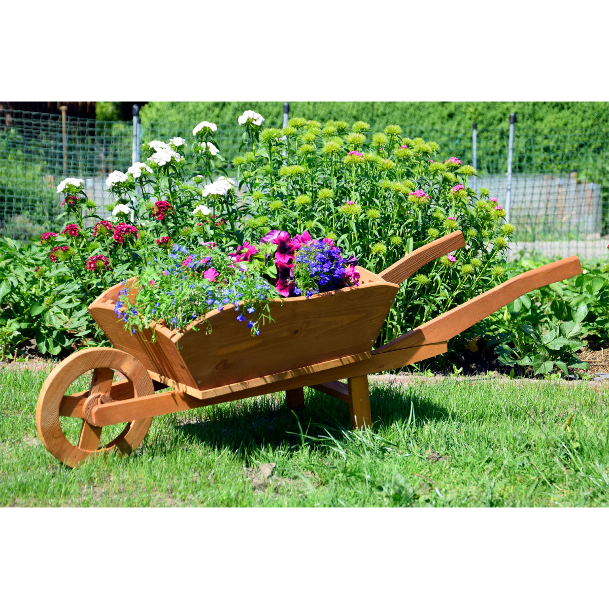 dobar XXL-Pflanzschubkarre 40 x 40 x 130 cm braun Bild 2