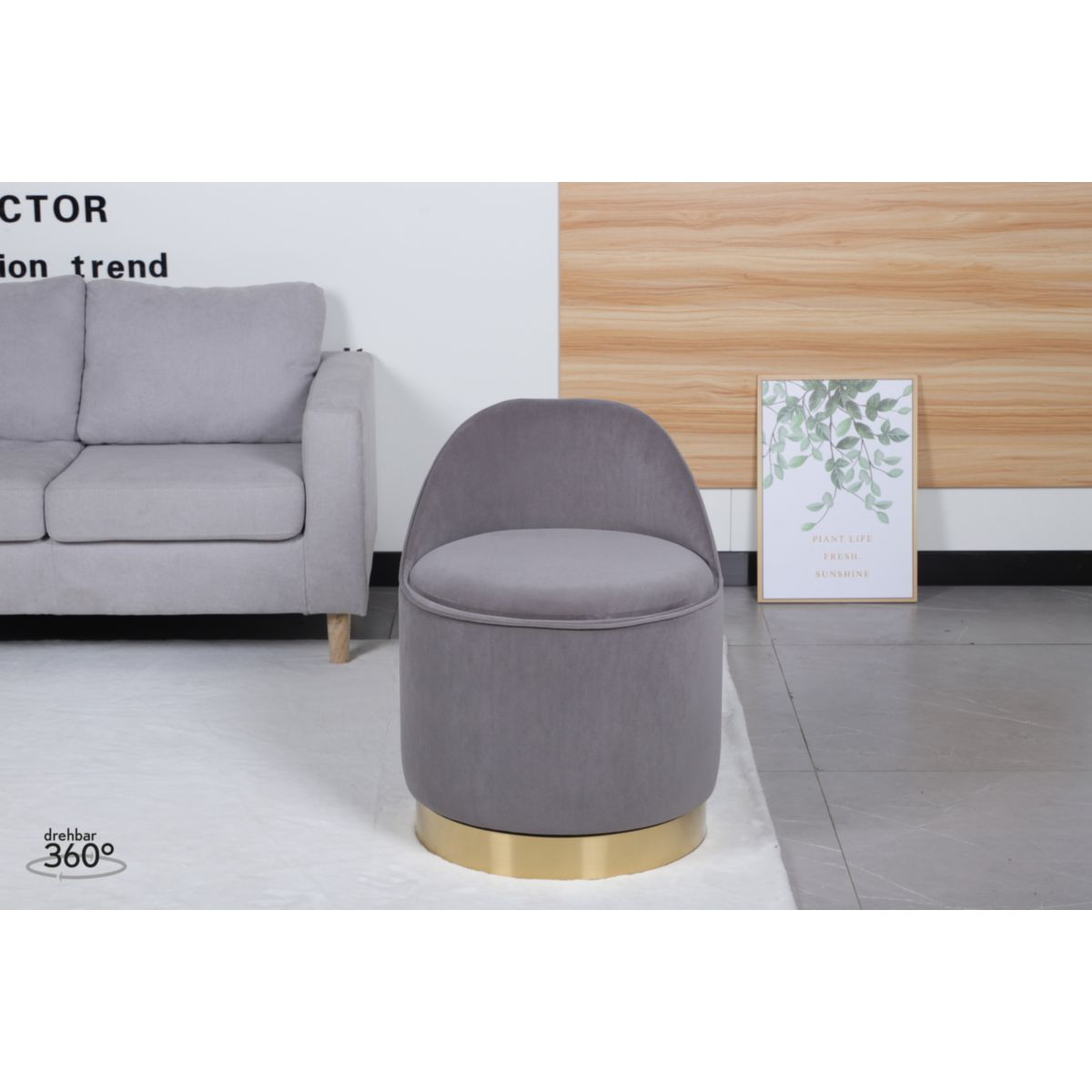 Drehhocker Viktor 125 grau Bild 5