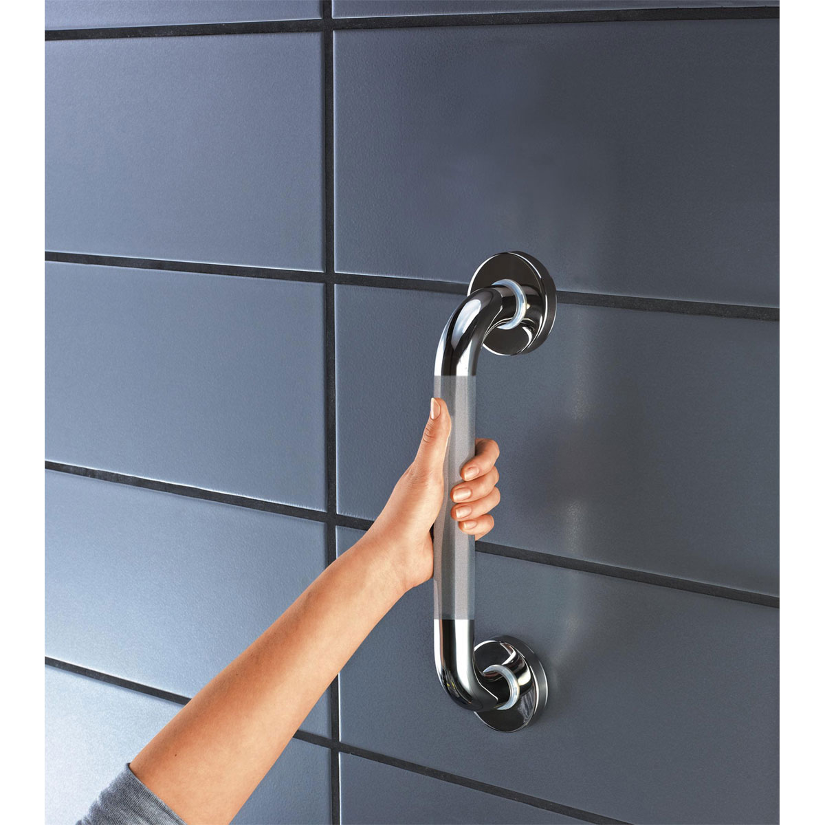 Ridder  Haltegriff mit rutschhemmender Grifffläche 30 cm poliert Edelstahl Bild 2