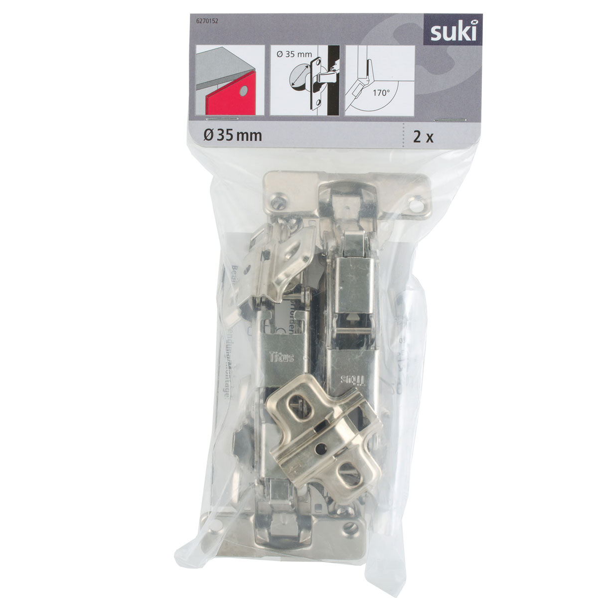 Suki Topfscharnier mit Clip und Feder 2 Stück Bild 1