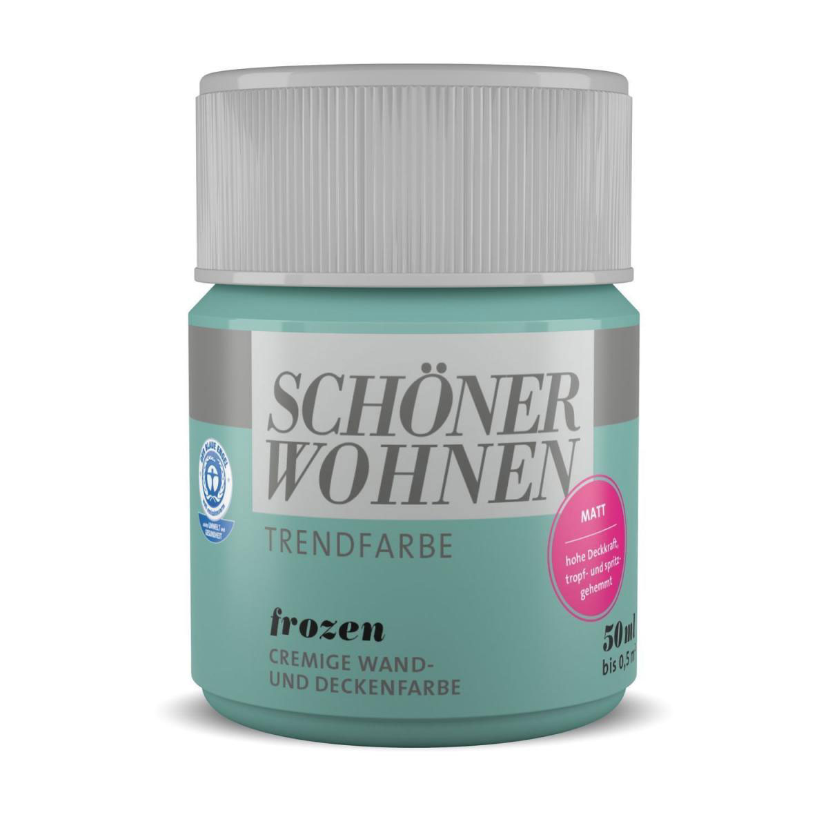 Schöner Wohnen Farbe Tester Trendfarbe matt 50 ml Frozen