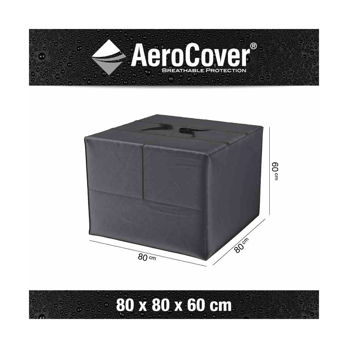 AeroCover Kissen-Schutz-Tasche für Loungekissen 80 x 80 x 56 cm anthrazit zur Indoor-Nutzung Bild 2