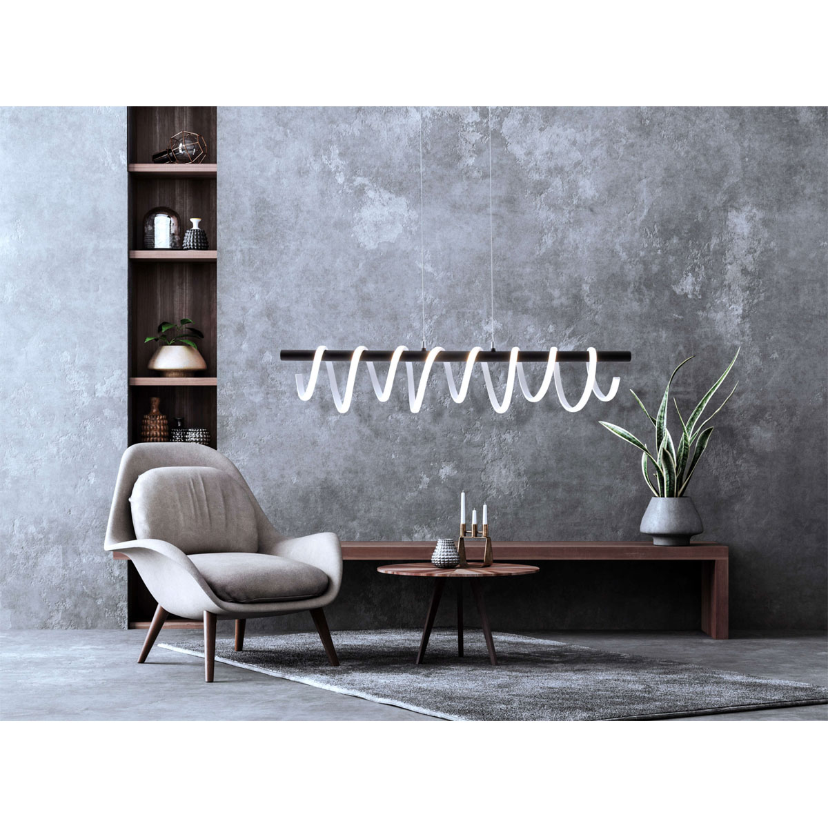 LED HL Belleza Metall/KS schwarzLxBxH 100x20x150cm dimmbar Bild 9