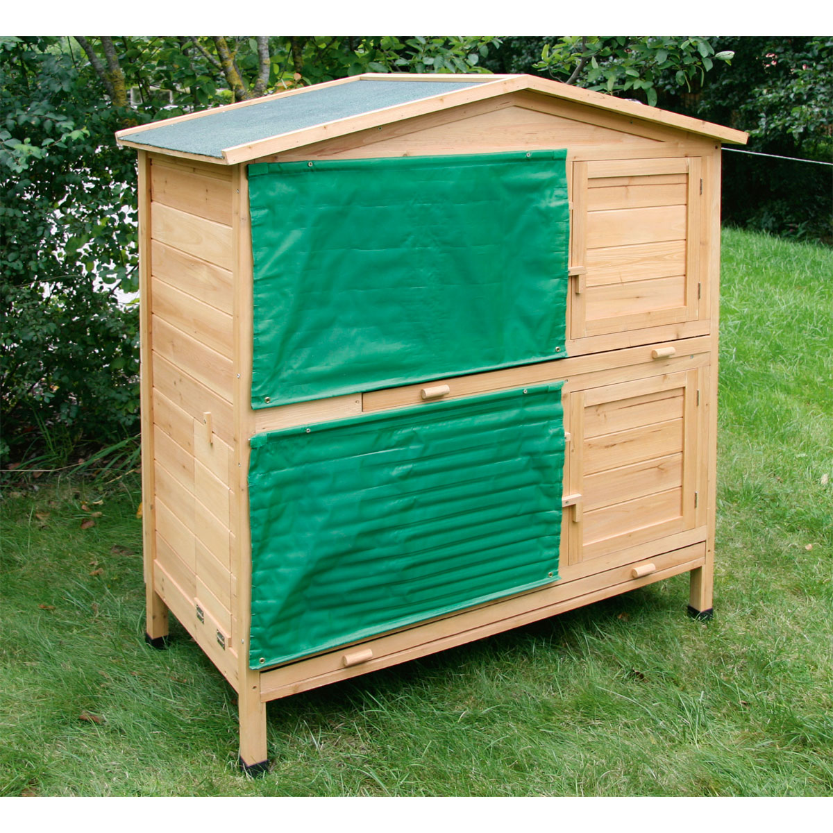 Nagerhaus Appartment 118 x 130 x 61 cm grün-natur Bild 5