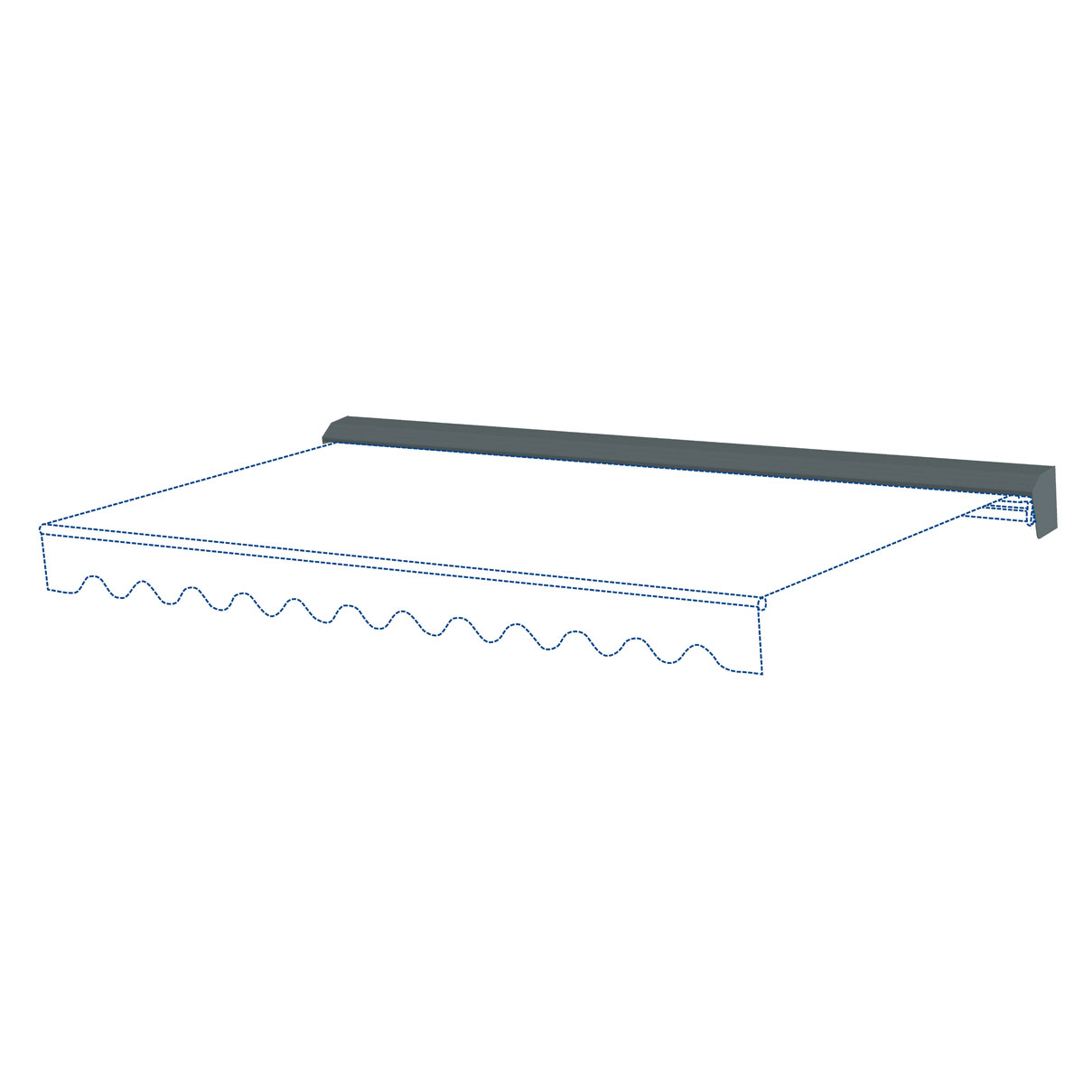 Durabil Regenschutzdach für Markise Nizza 2,95 x 2 m schwarz Bild 2