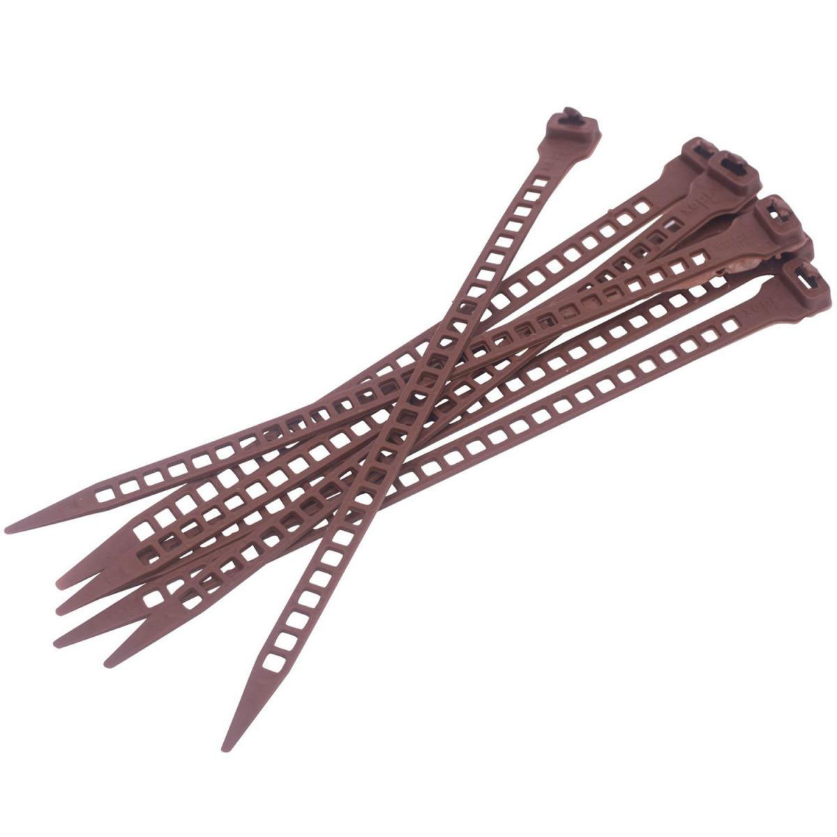 Befestigungsschlaufen für Sichtschutz nussbaum Bild 1