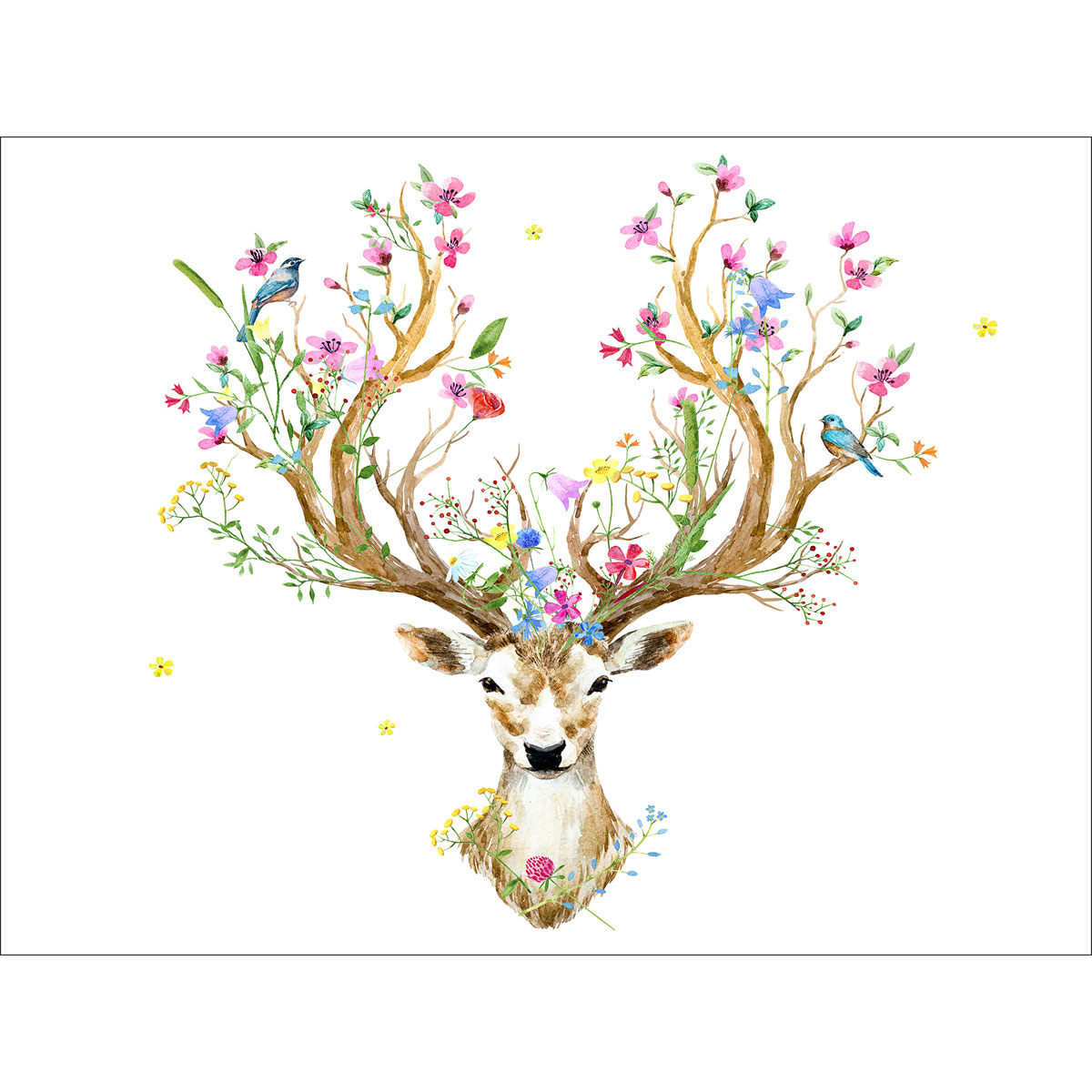 Canvas-Art Hirsch 60 x 80 cm Bild 1