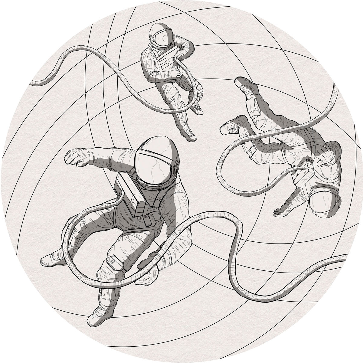 Komar  Selbstklebende Vlies Fototapete rund Weltraum Durchmesser 125 cm Bild 2