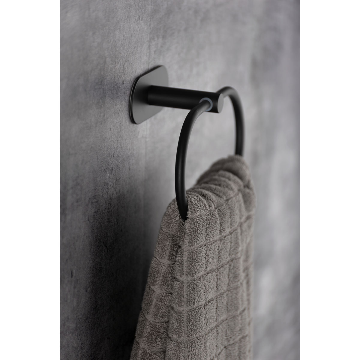 Wenko  Turbo-Loc Edelstahl Handtuchring Orea Black Matt Handtuchhalter Befestigen ohne bohren Bild 7