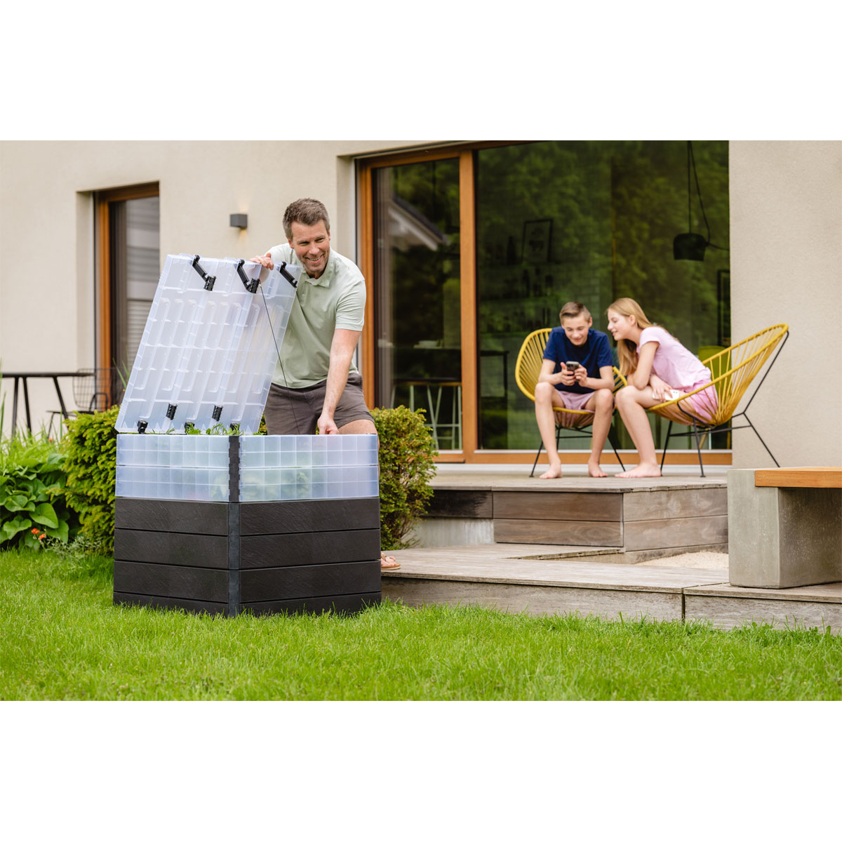 Garantia  Hochbeet Ergo Quadro TurboPlus L 80 Stone, inkl. FLORA Wassersparsystem Bild 5