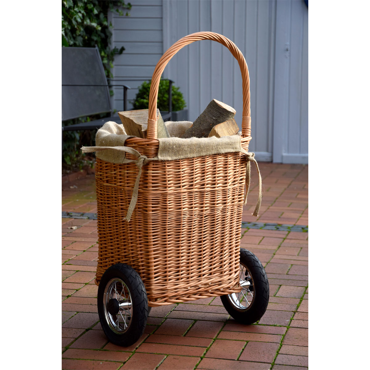 dobar Kaminholzwagen 44 x 93 x 40 cm braun Bild 4