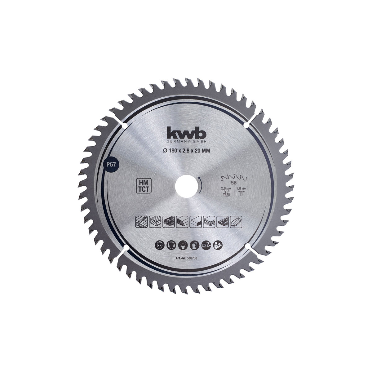 kwb  Präzisions-Kreissägeblätter für Handkreissägen Durchmesser 190x20 mm