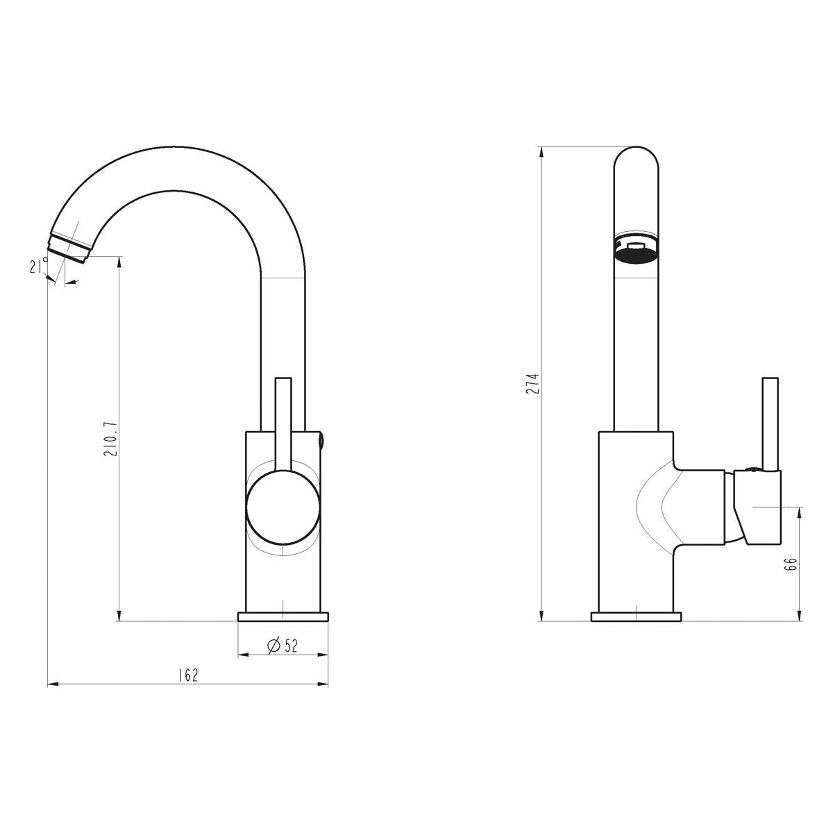 Schütte Waschtischarmatur Design chrom C-Auslauf Bild 4